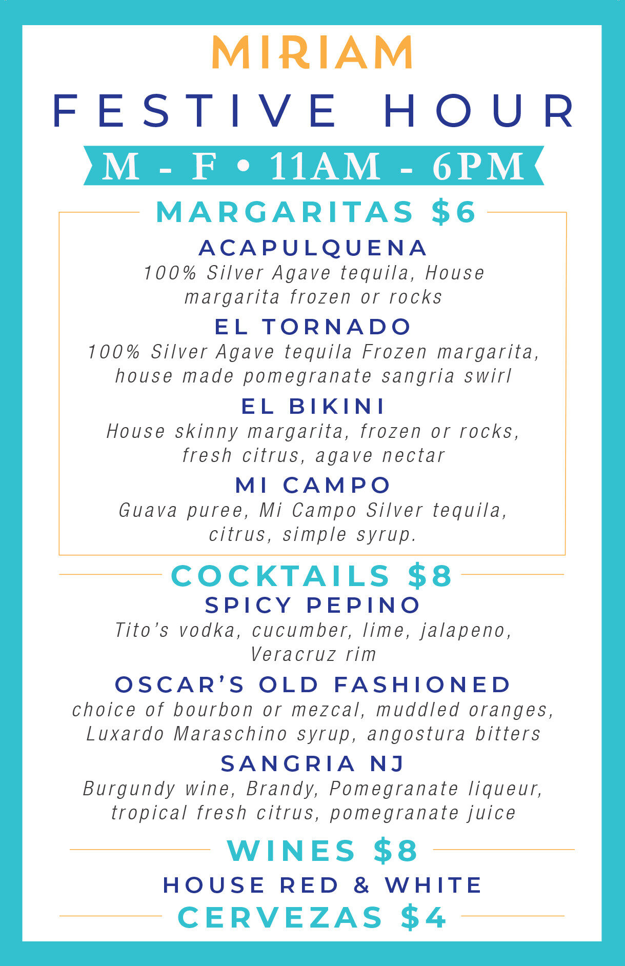Agave tequilaa, pomegranate sangria, house made margarita frozen or on the rocks