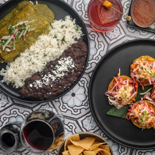 gulf shrimp, baby octopus, avocado, cucumber, pico de gallo & served with plantain chips or tostadas
